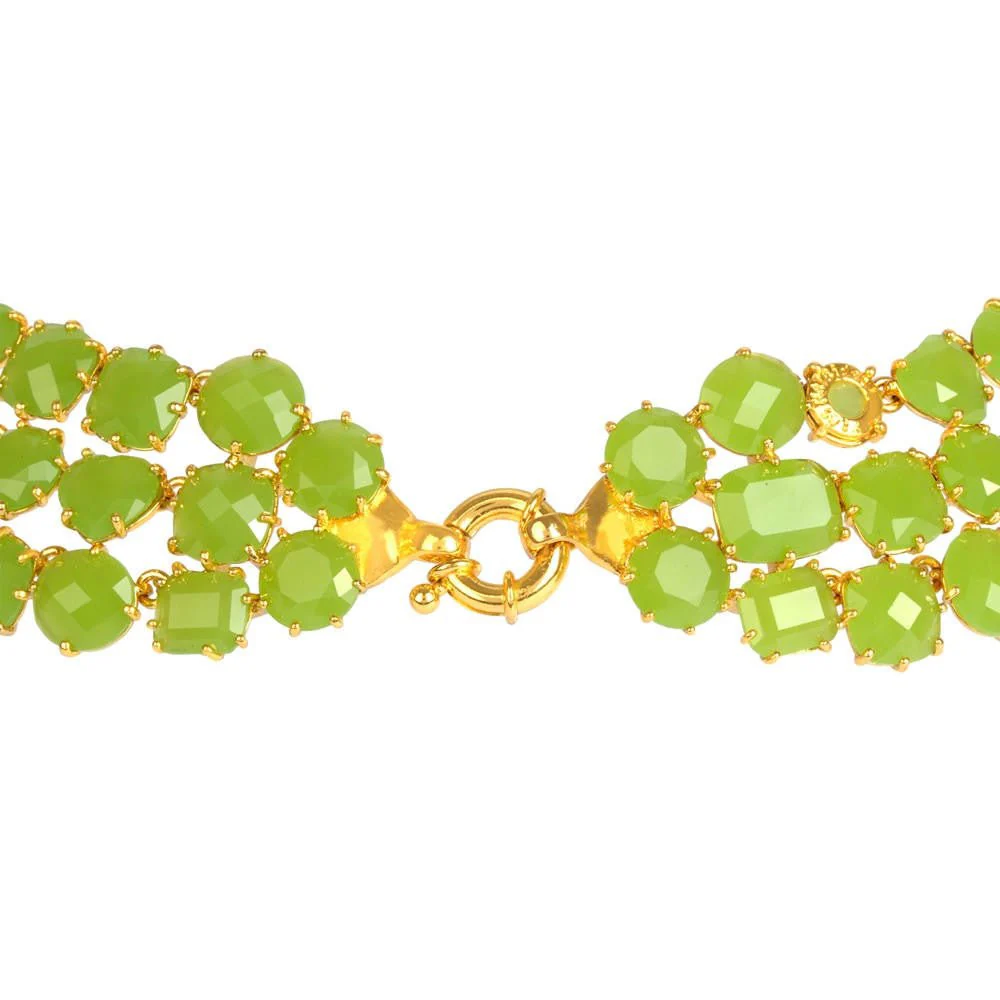 Triple Row La Diamantine 49Cm Green Necklace | ABLD3171 - Image 3
