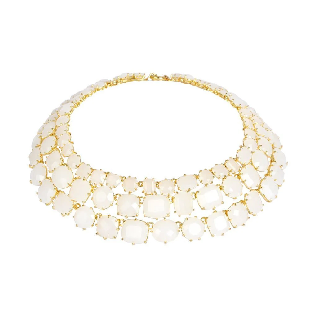 Triple Row La Diamantine 49Cm White Necklace | ABLD3172