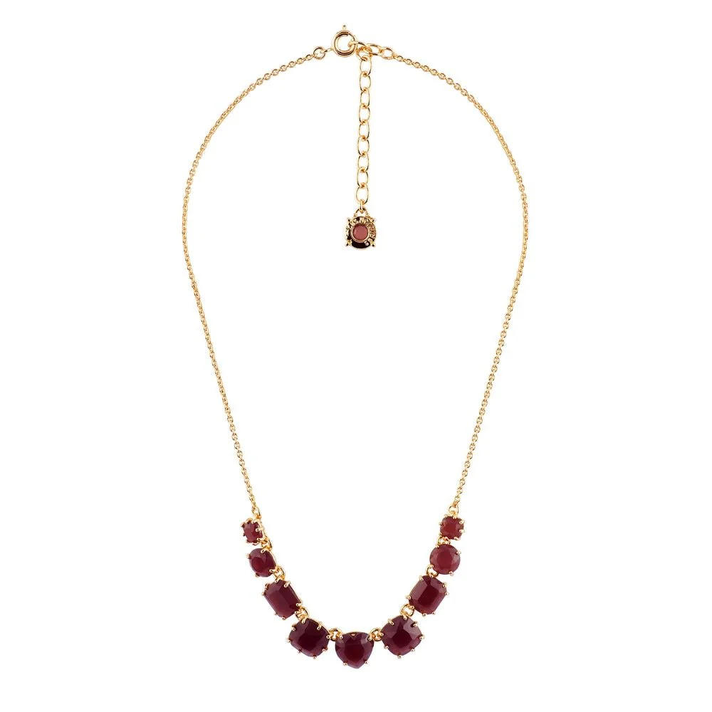 La Diamantine 9 Stones Aurore Purple Necklace | ACLD3181 - Image 2