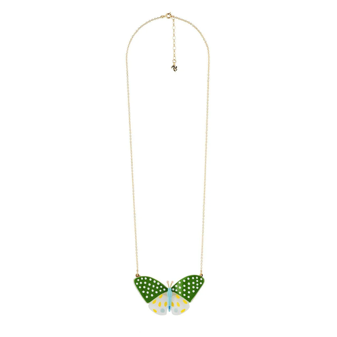 Envol Graphique Butterfly Green Necklace | ADEG3041 - Image 2