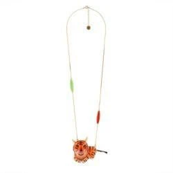Faune En Folie Marbled Resin & Tiger Necklace | ADFO3041 - Image 2