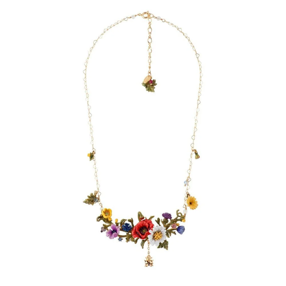 Floraisons Sauvages Medium Flower Bed W/Poppy & Daisy Necklace | ADFS3021 - Image 2
