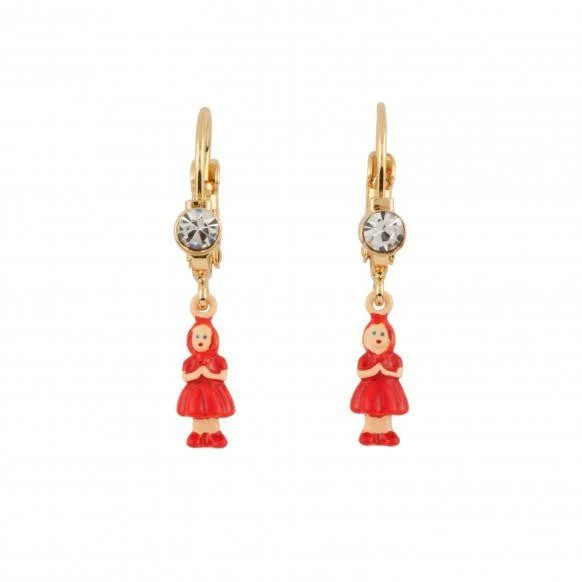 Promenons Nous Little Red Riding Hood W/Crystal Earrings | AECR113D/1
