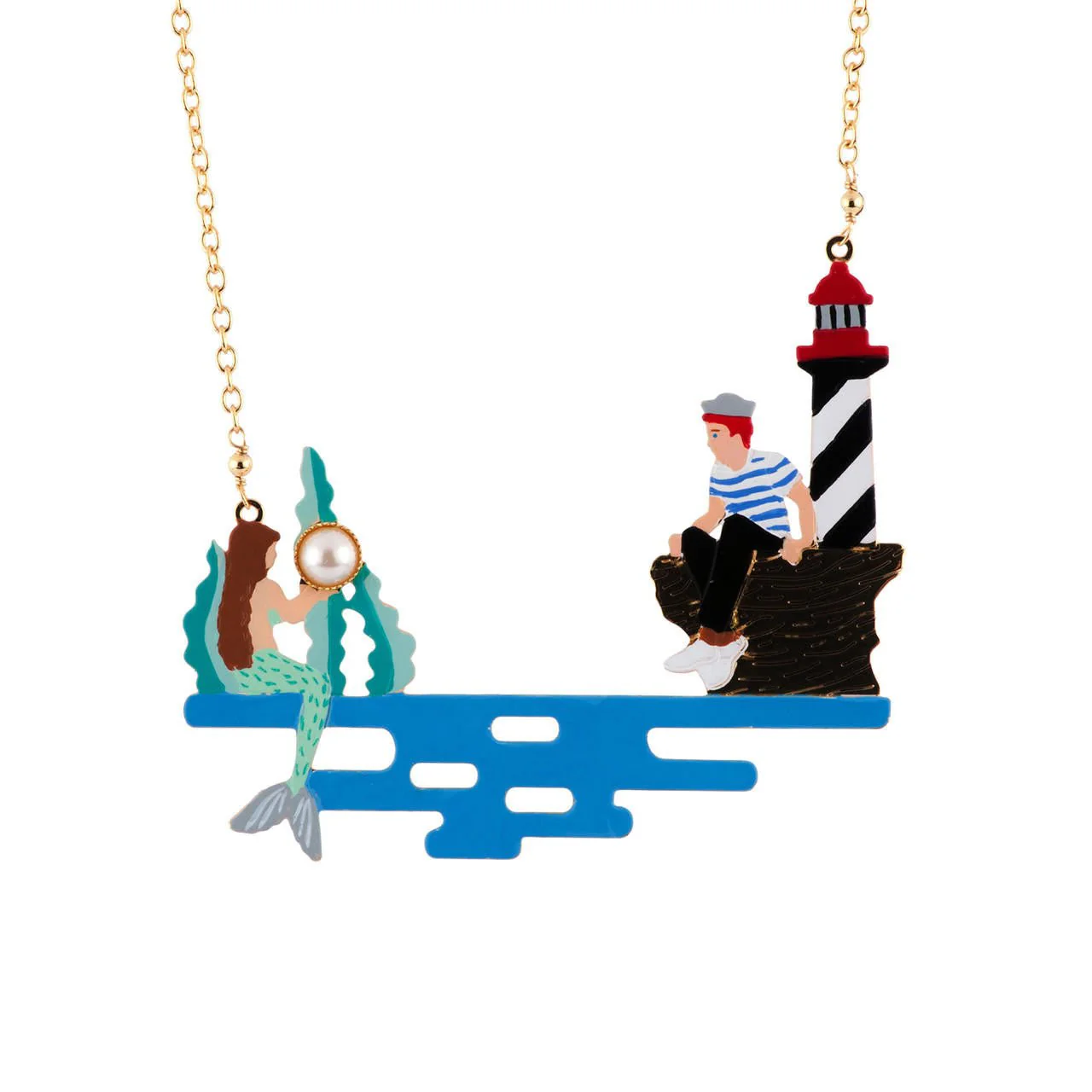 Je Suis Une Sirène Mermaid & Sailor Necklace | AFJS3021