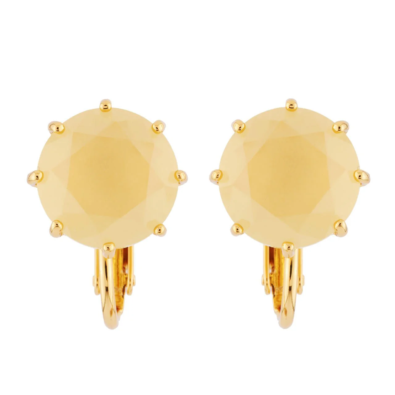 La Diamantine Round Stone Citrine Earrings | AHLD118C/1