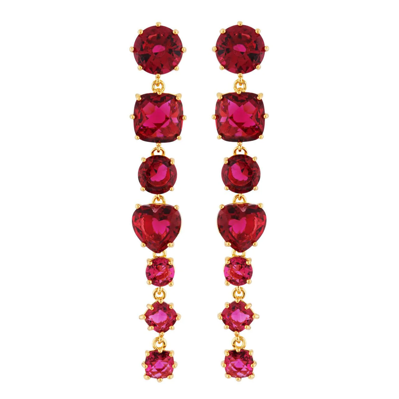 La Diamantine 7 Stones Grenadine Earrings | AHLD1212