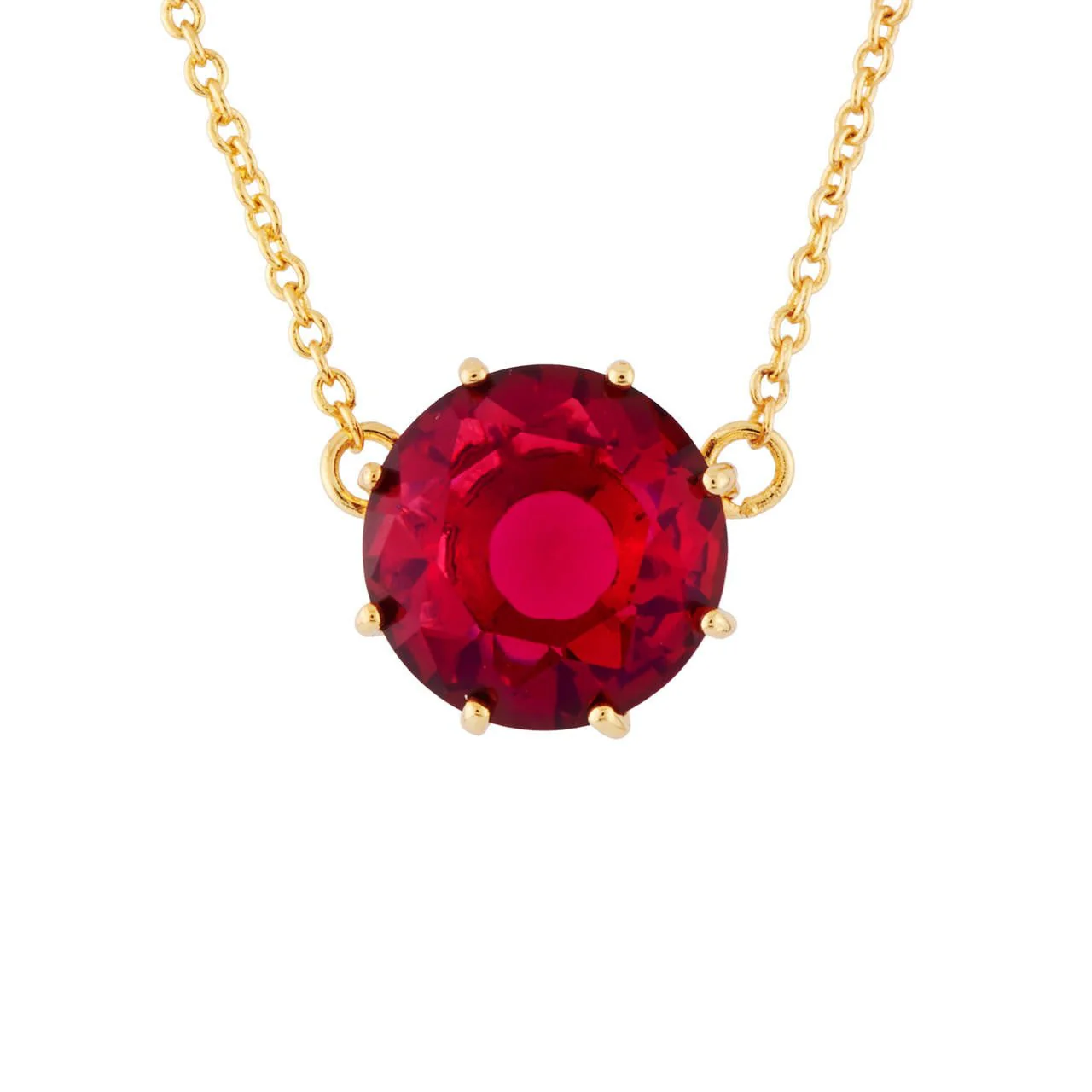 La Diamantine Round Stone Grenadine Necklace | AHLD3012