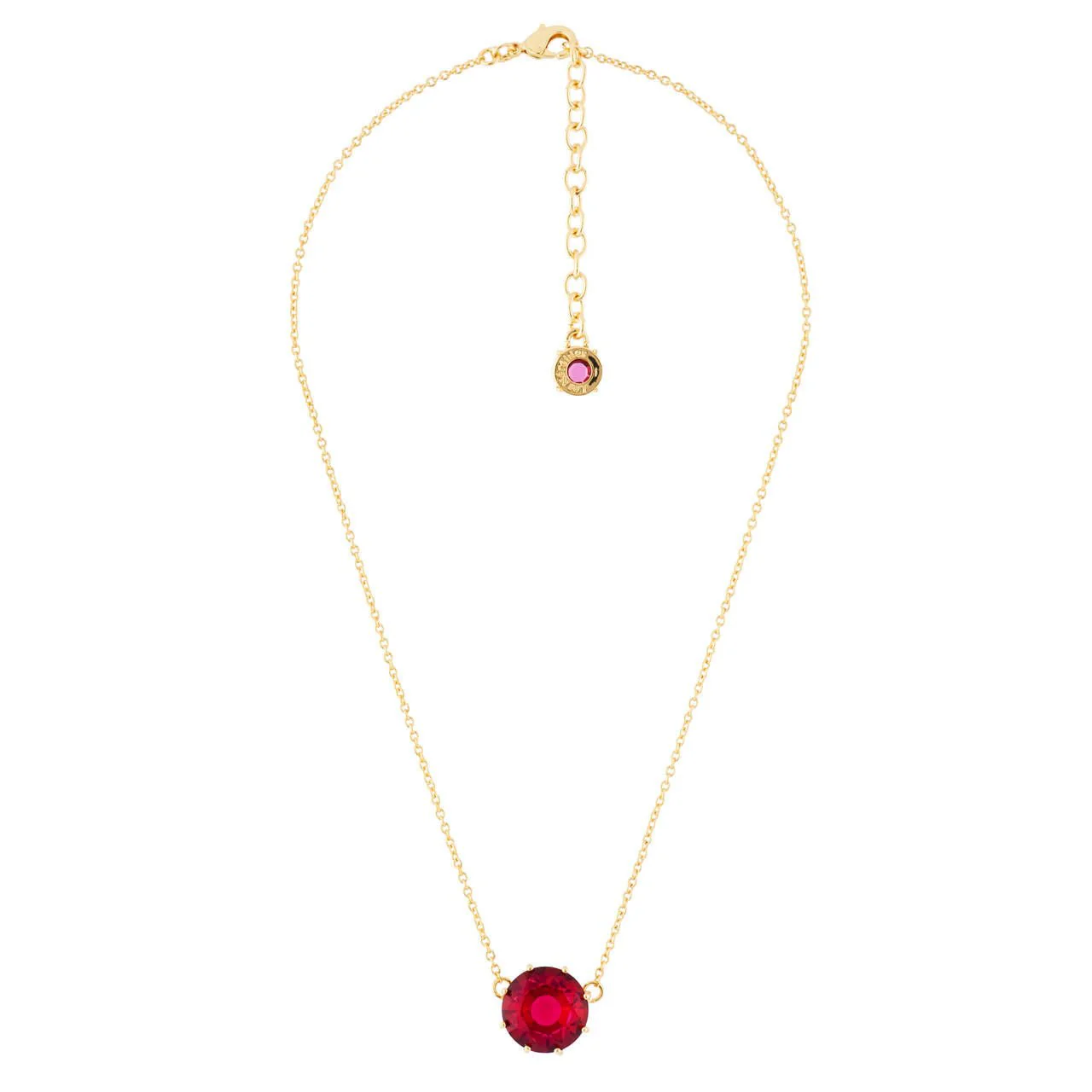 La Diamantine Round Stone Grenadine Necklace | AHLD3012 - Image 2