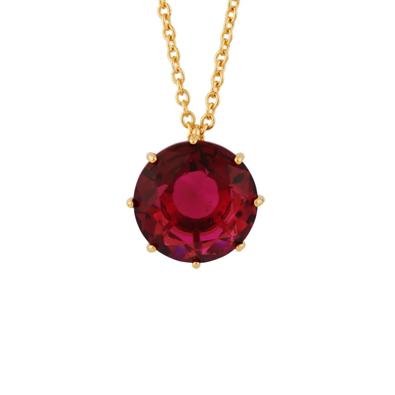 La Diamantine Round Stone Grenadine Necklace | AHLD3332