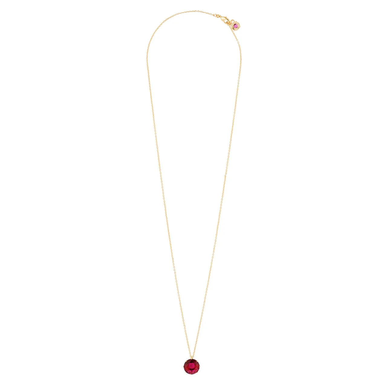 La Diamantine Round Stone Grenadine Necklace | AHLD3332 - Image 2