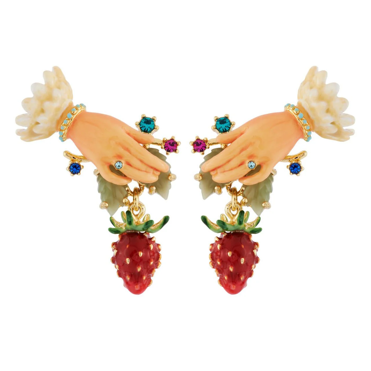 Hand And Strawberry Earrings | AHPO1031