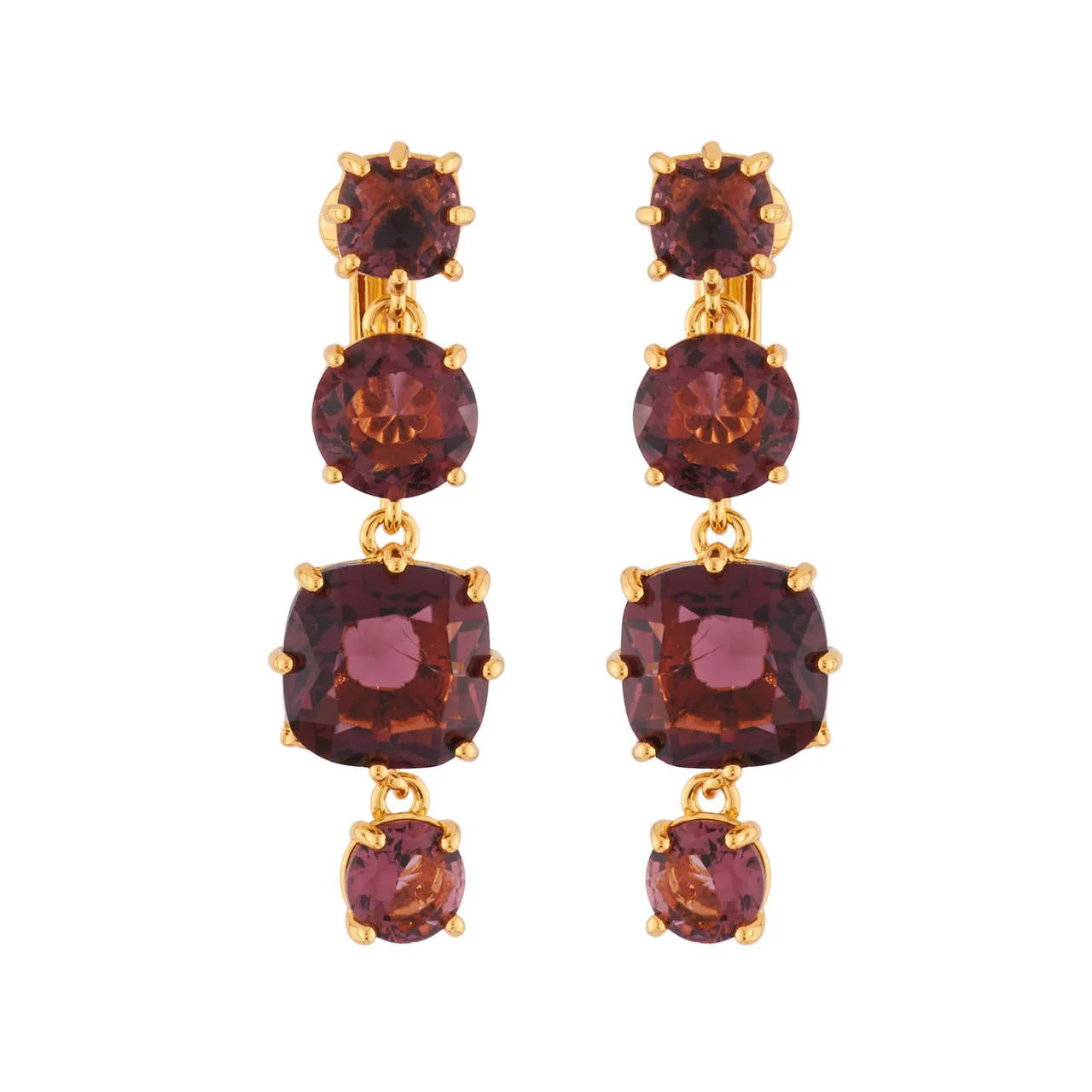 Plum 4 Stones La Diamantine Earrings | AILD120C/1