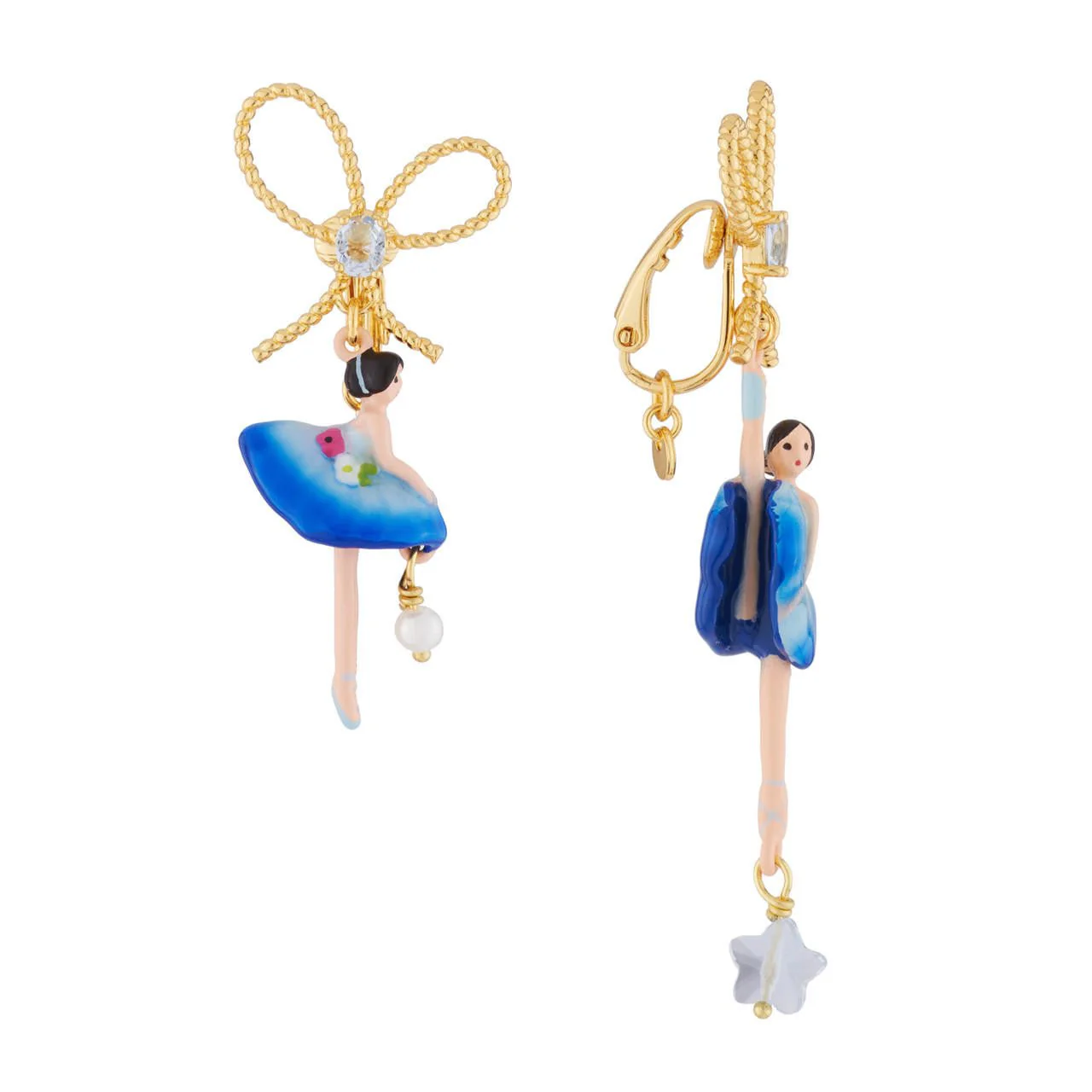Pas de Deux Blue Gradient With Flowered Belt Earrings | AJDD108C/1 - Image 3
