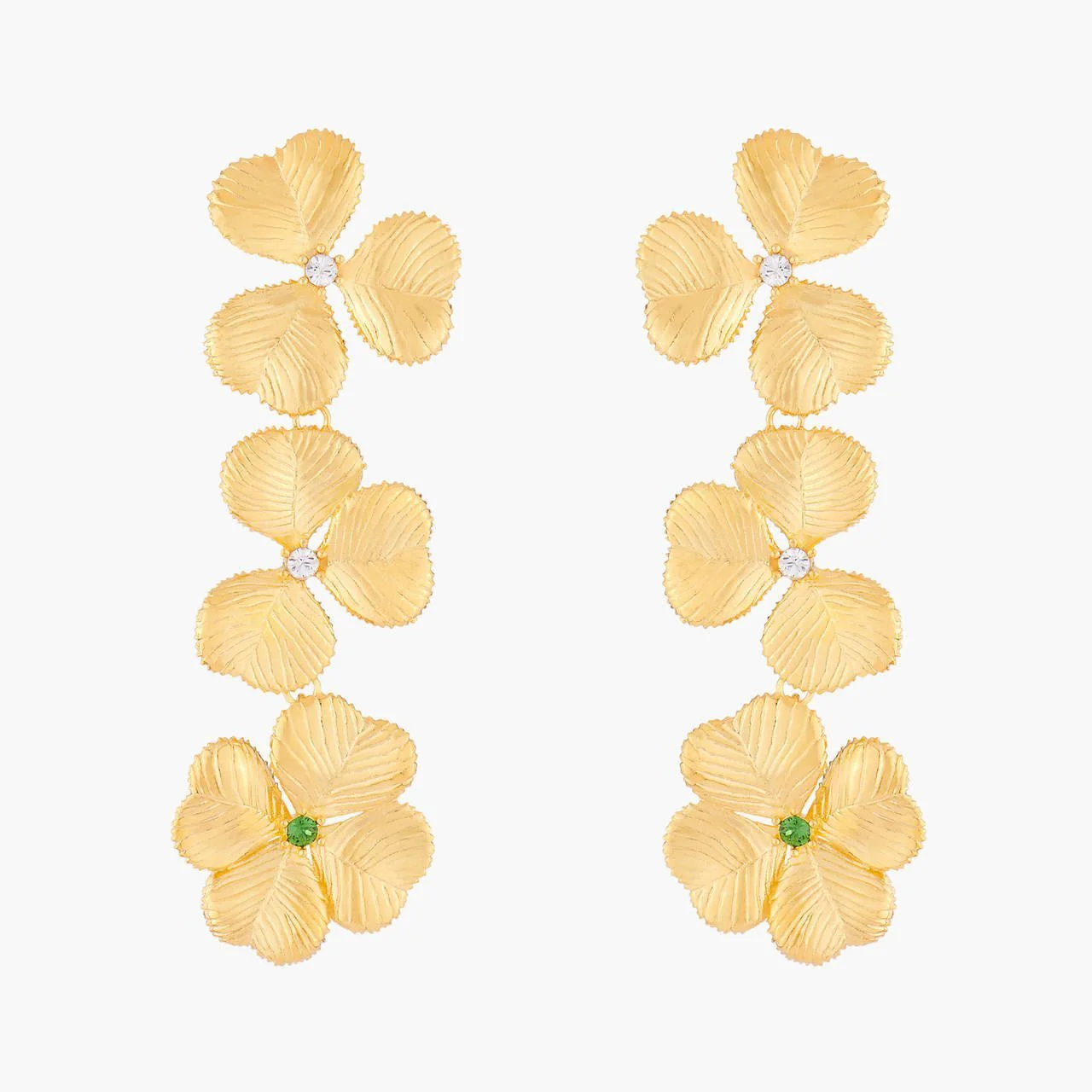 Clovers And Crystals Earrings | ALFC101C/1