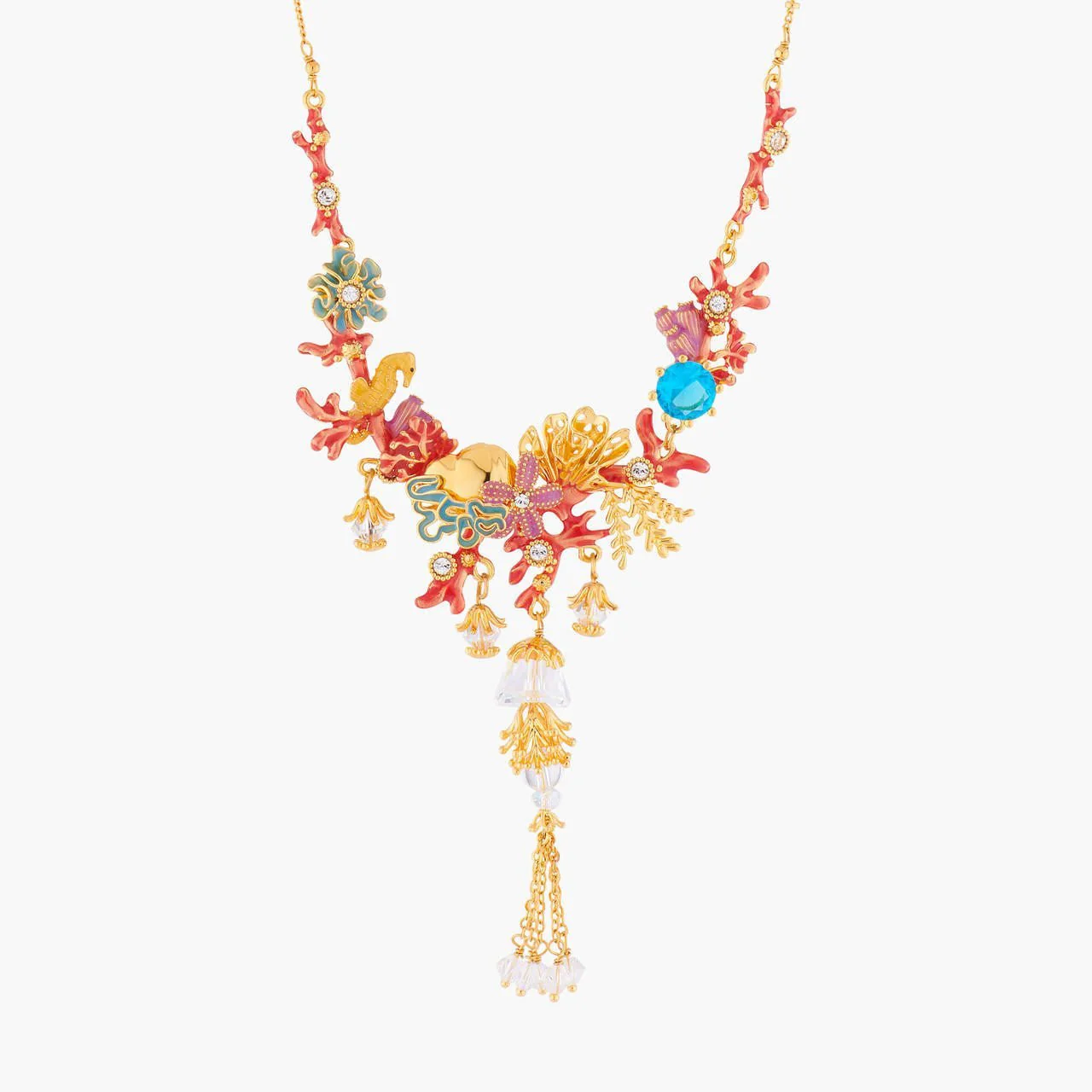 Coral Set Collar Necklace | ALPC3011
