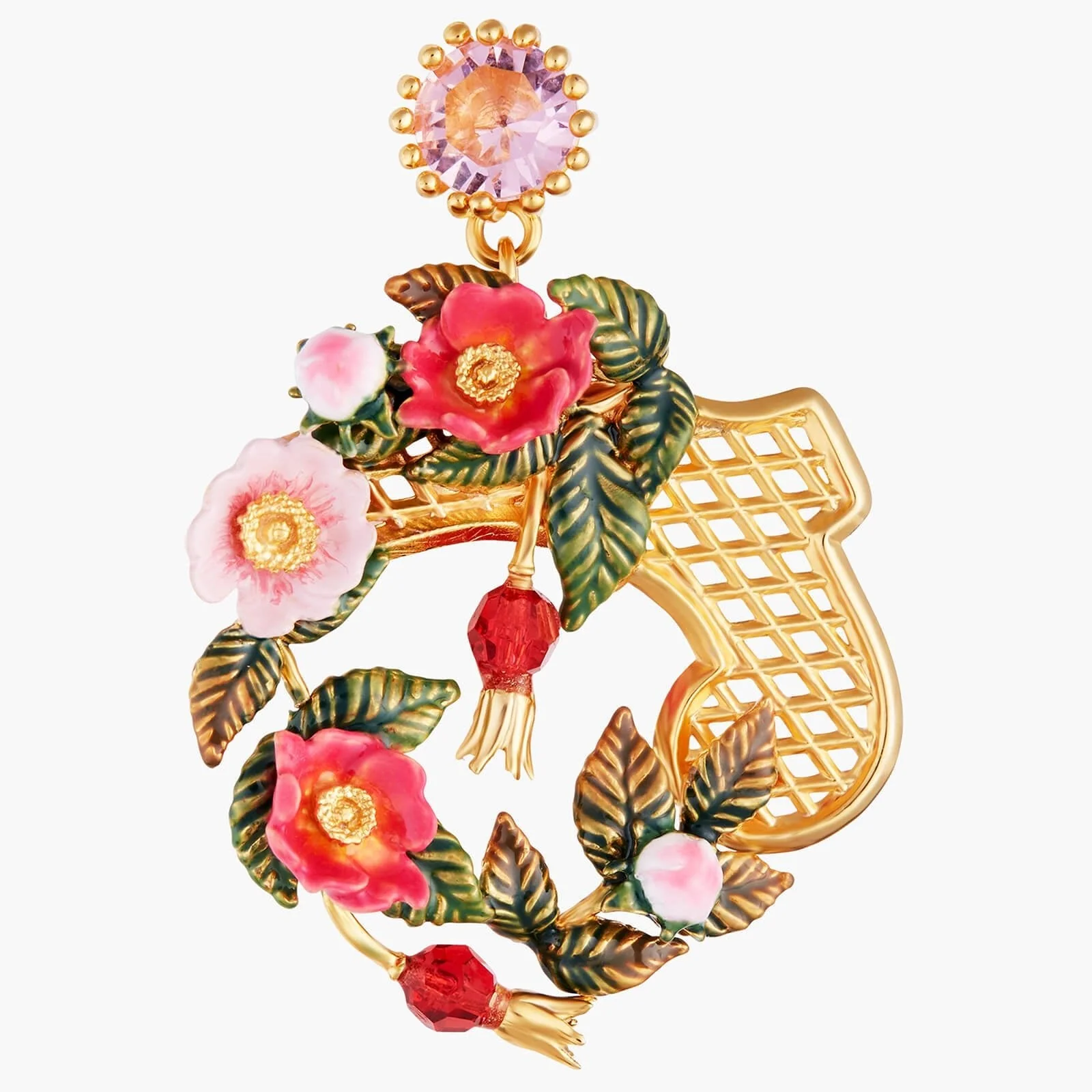 Rose Bush On Trellis Earrings | AMAR1021 - Image 5