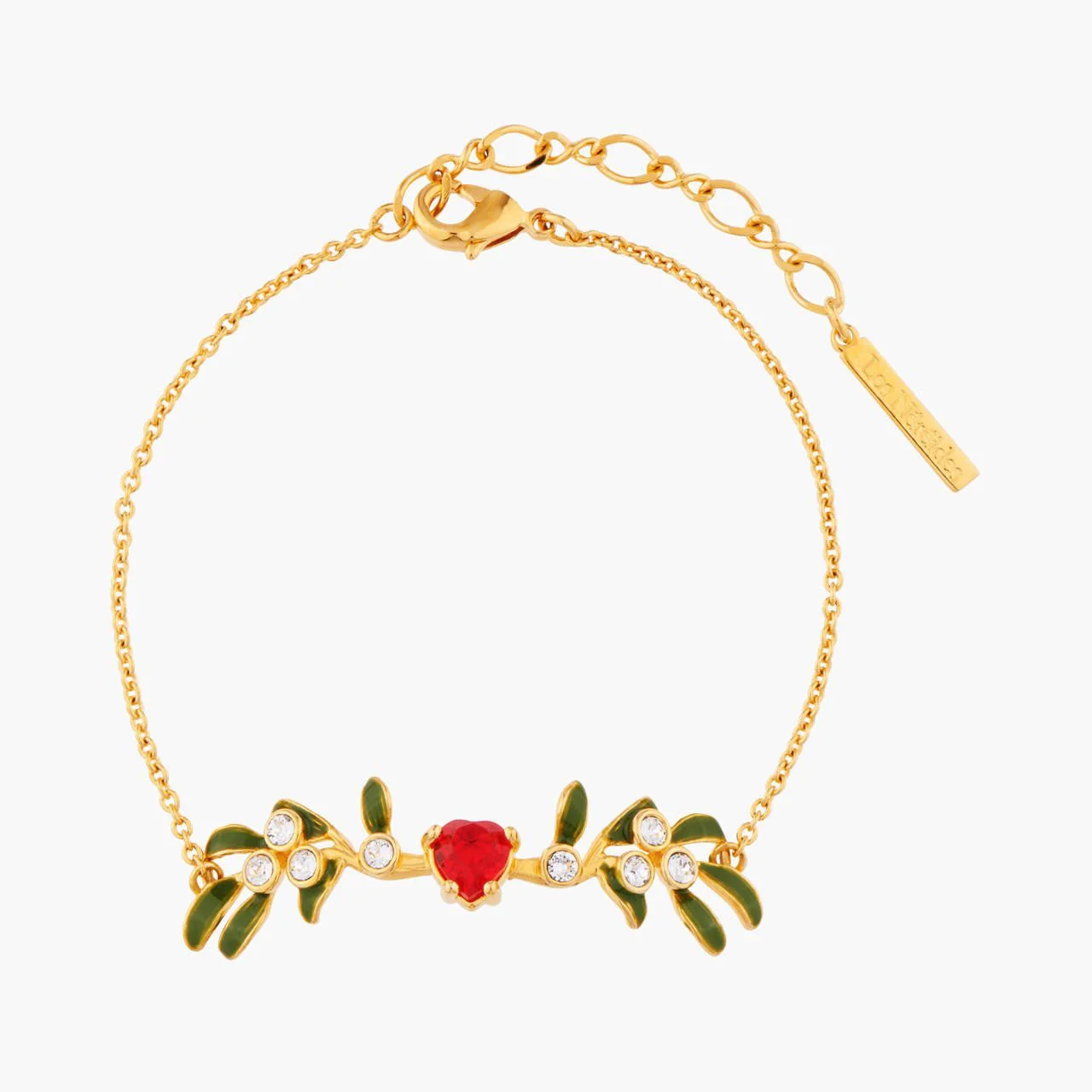 Heart Mistletoe Thin Bracelet | AMSC2011