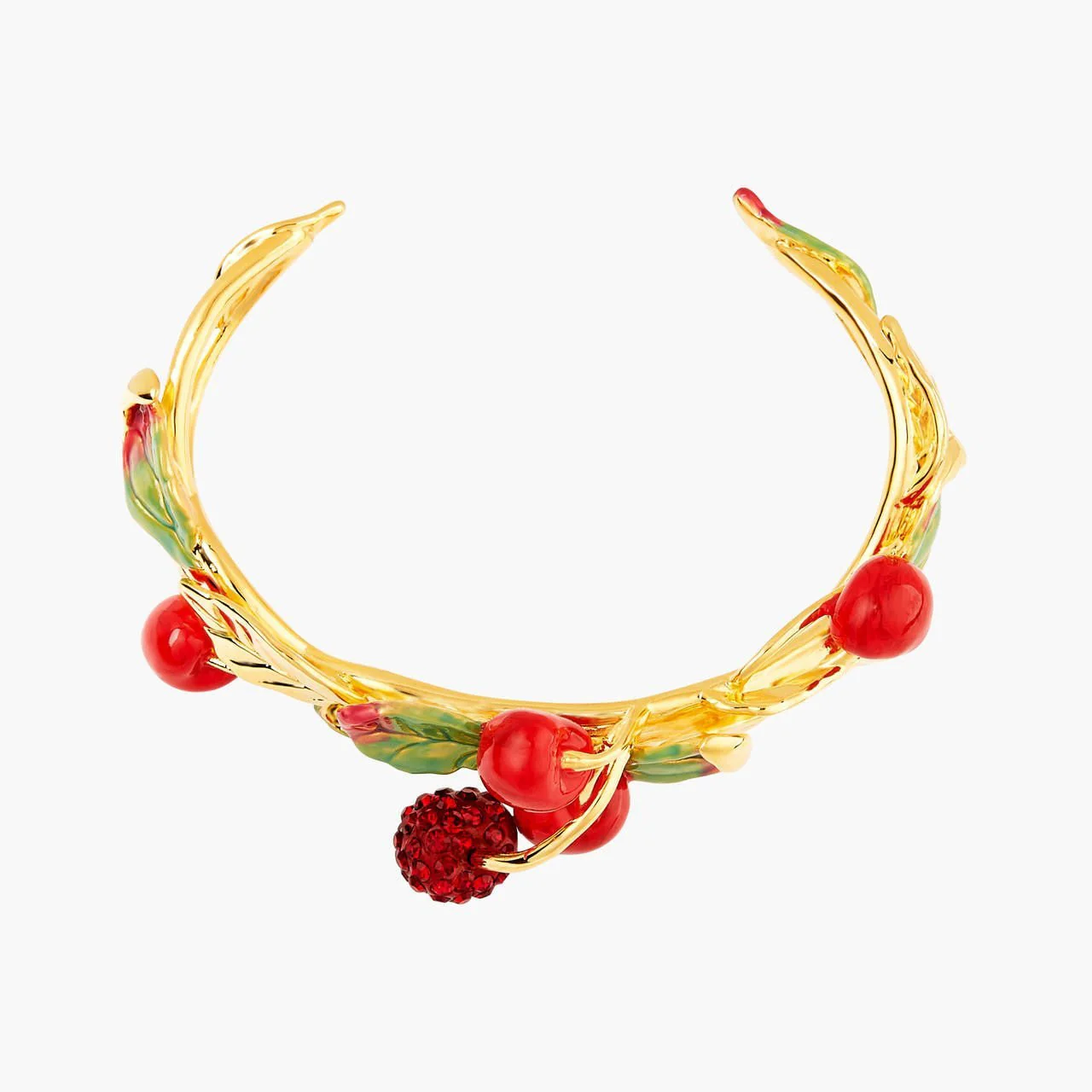 Cherries And Leaves Bangle Bracelet | ANCE2011 - Image 4