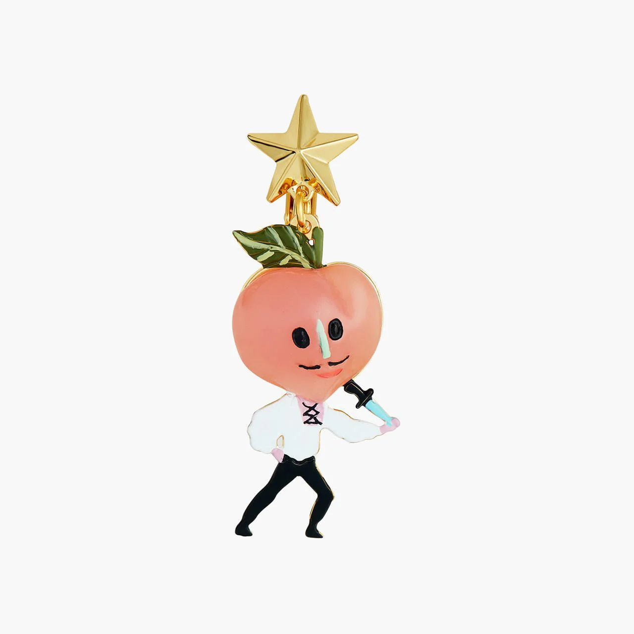 Fruit Circus Peach, Knife And Target Earrings | ANFC1041 - Image 5