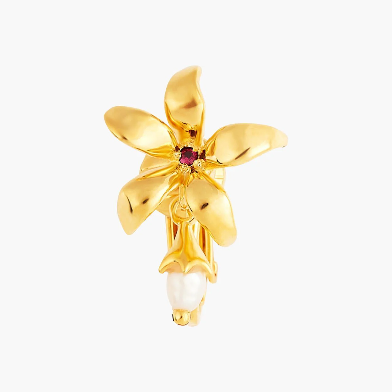 Pearl And Star Jasmine Earrings | ANJA102C/1 - Image 4
