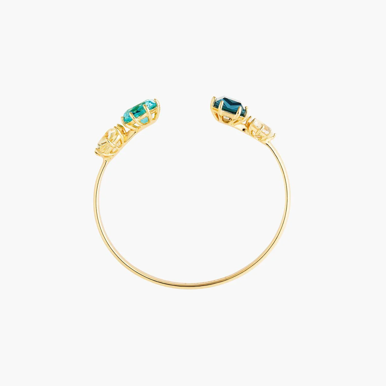 La Diamantine Acqua Azzurra Stones Bangle Bracelet | ANLD254/11 - Image 3