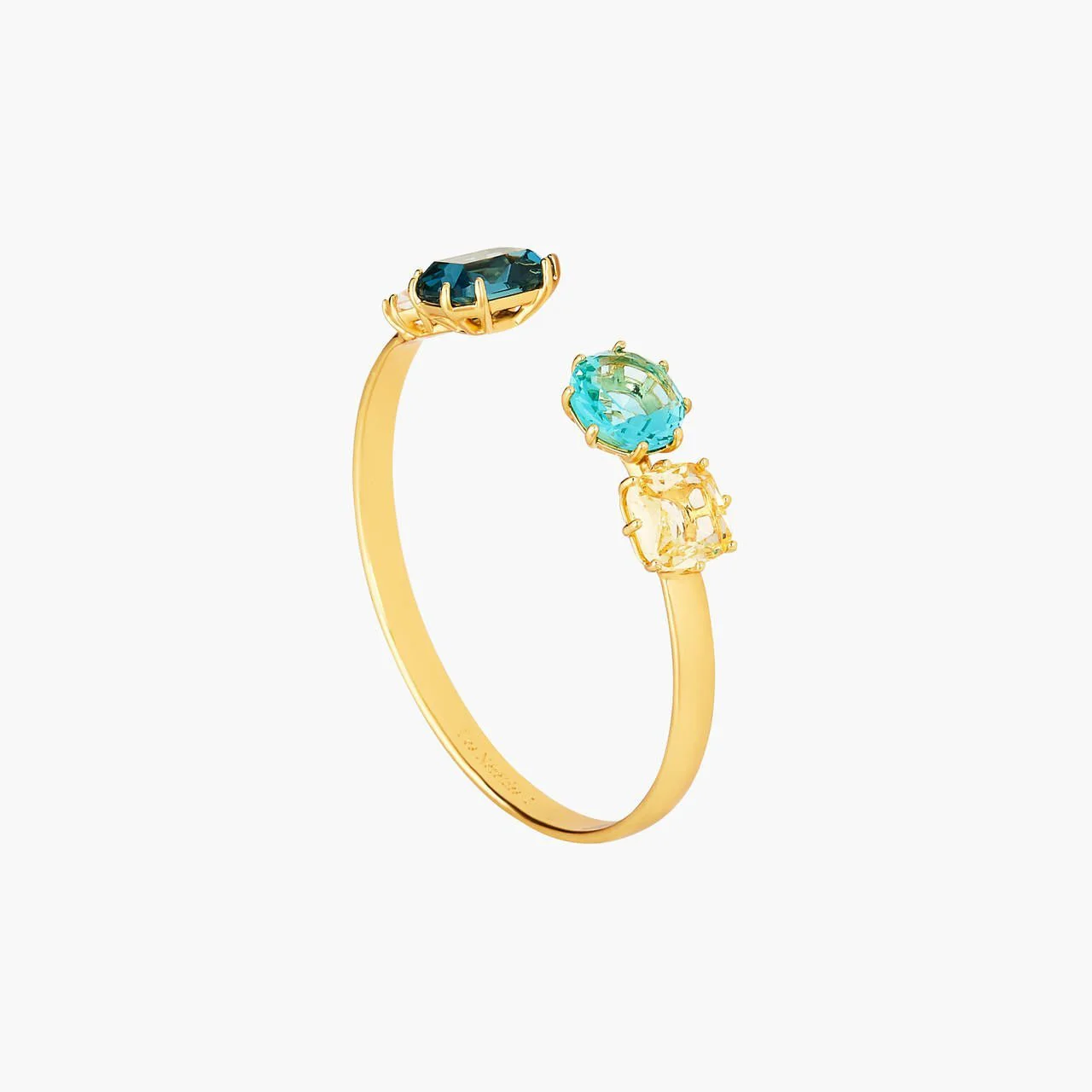 La Diamantine Acqua Azzurra Stones Bangle Bracelet | ANLD254/11 - Image 4