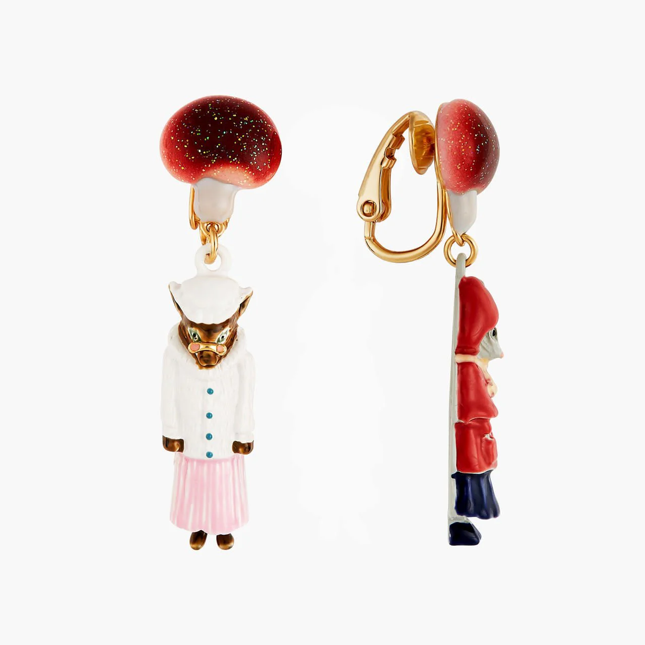 Little Mouse Little Red Riding Hood And Big Bad Wolf Earrings | ANNA101C/1 - Image 4