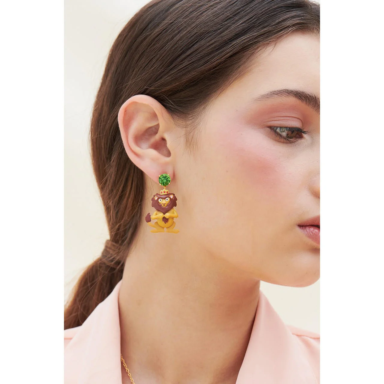Theé Toto & Dorothy Cowardly Lion Earrings | ANOZ102C/1 - Image 2
