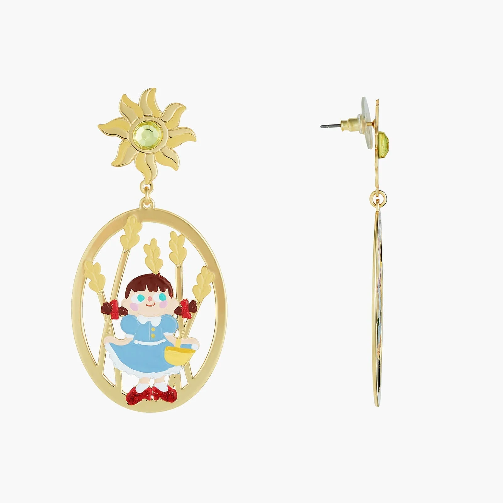 Theé Toto & Dorothy Dorothy And Theé Scarecrow Asymmetrical Earrings | ANOZ106C/1 - Image 4