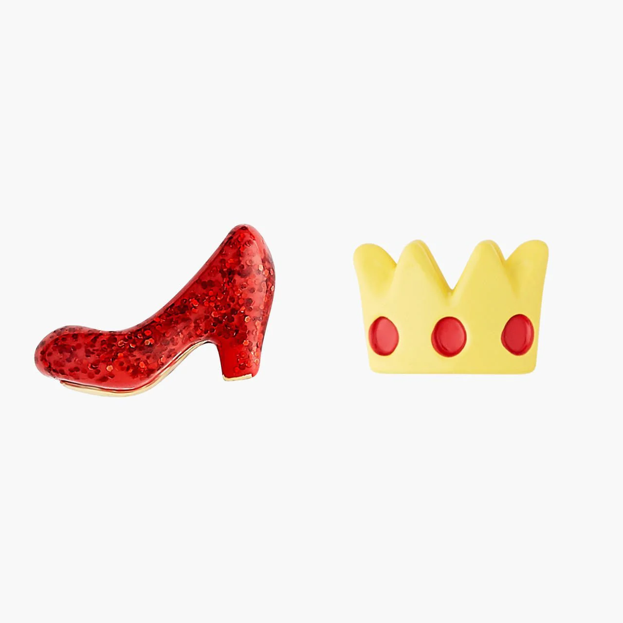 Theé Toto & Dorothy Shoe And Crown Asymmetrical Earrings | ANOZ112C/1 - Image 3