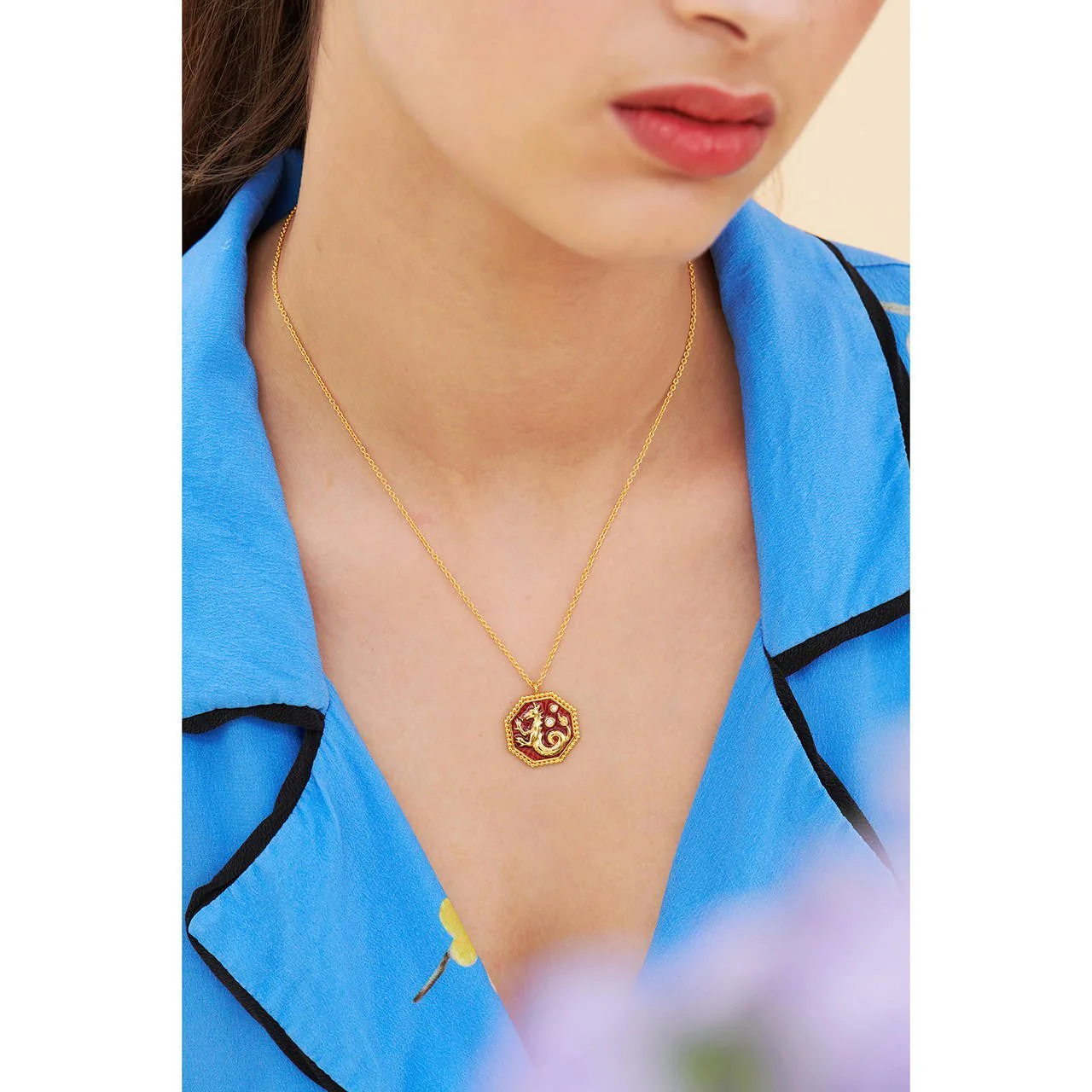 Dragon Zodiac Sign Pendant Necklace | ANZA3051 - Image 2