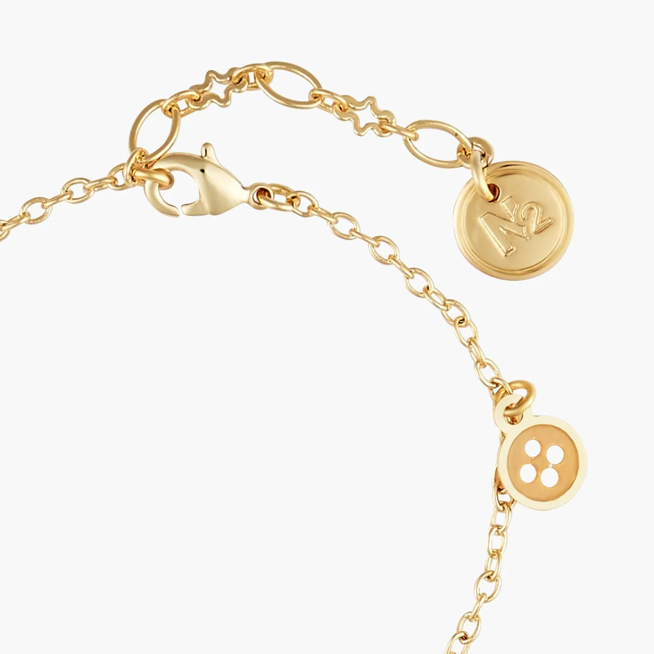 Button, Bird, Spool Of Thread And Mouse, Scissors And Faceted Crystal Thin Bracelet | AOCE2031 - Image 3