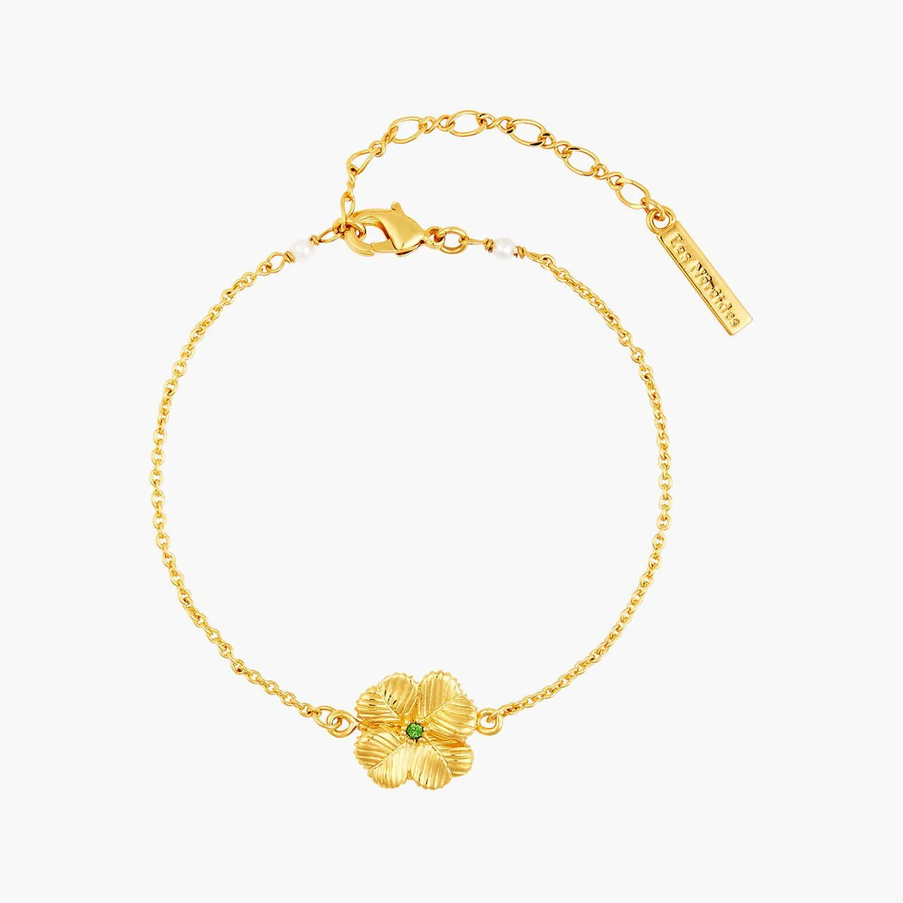 Clover And Crystal Thin Bracelet | AOFC2011