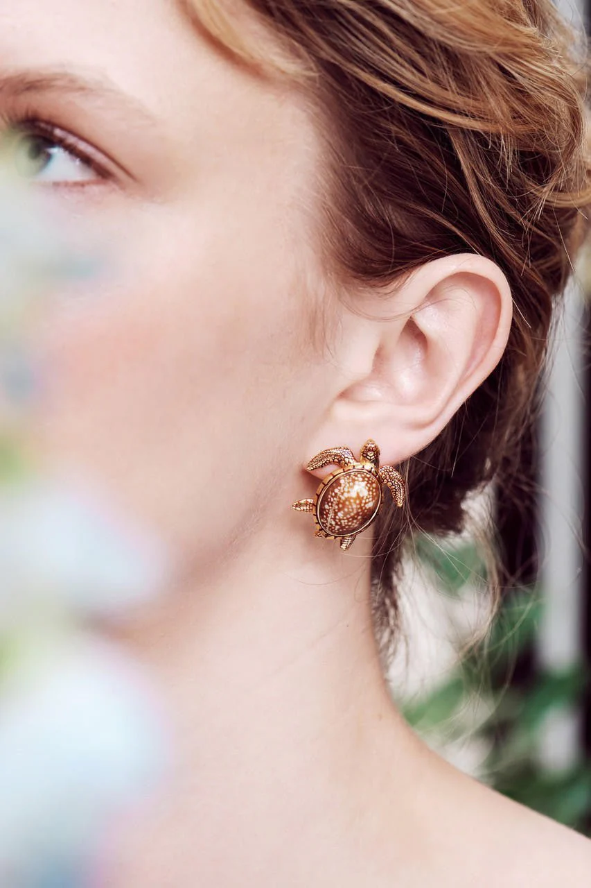 Turtles And Speckled Shells Earrings | AOGL1081 - Image 5