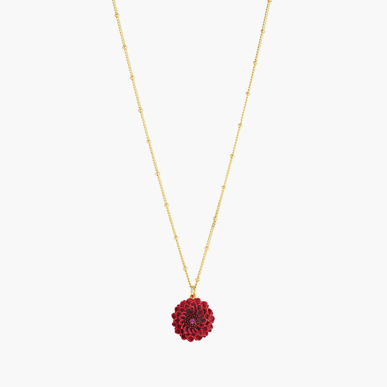 Black Dahlia Pendant Necklace | AOLF3031