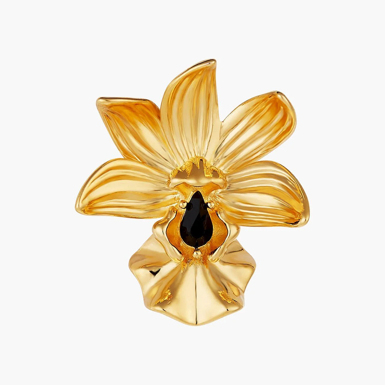 Flamboyant Orchid And Cut Crystal Earrings | AOOC1151 - Image 4