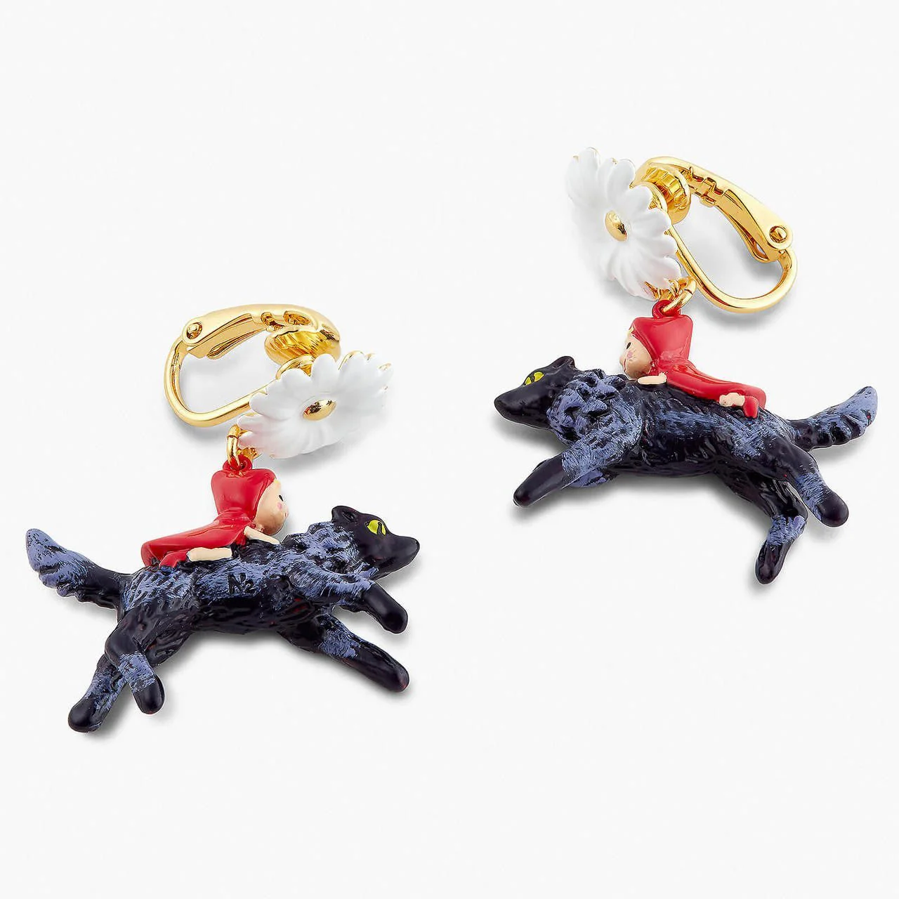 Daisy, Little Red Riding Hood And The Big Bad Wolf Earrings | APBB1031 - Image 3