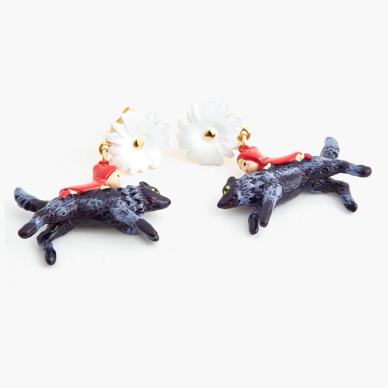 Daisy, Little Red Riding Hood And The Big Bad Wolf Earrings | APBB1031 - Image 6