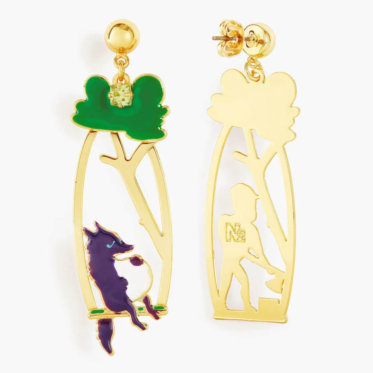 Woodsman And Big Bad Wolf Earrings | APBB1101 - Image 5
