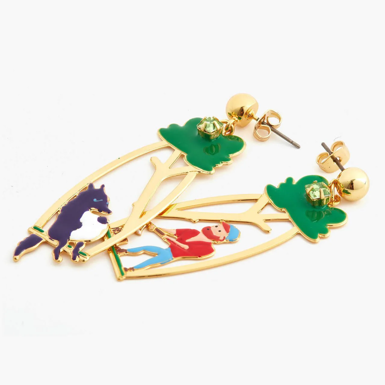 Woodsman And Big Bad Wolf Earrings | APBB1101 - Image 7