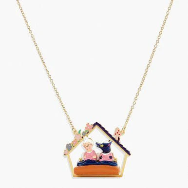 Grandmother And Big Bad Wolf Pendant Necklace | APBB3051 - Image 5