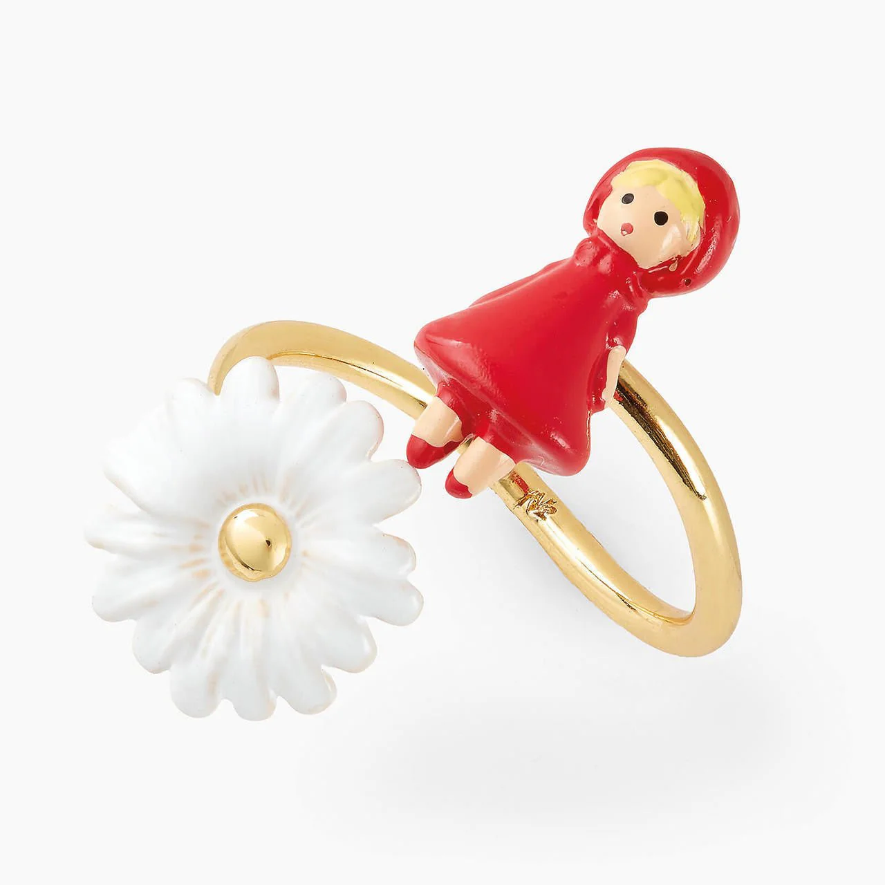 Little Red Riding Hood And Daisy Adjustable Ring | APBB6011