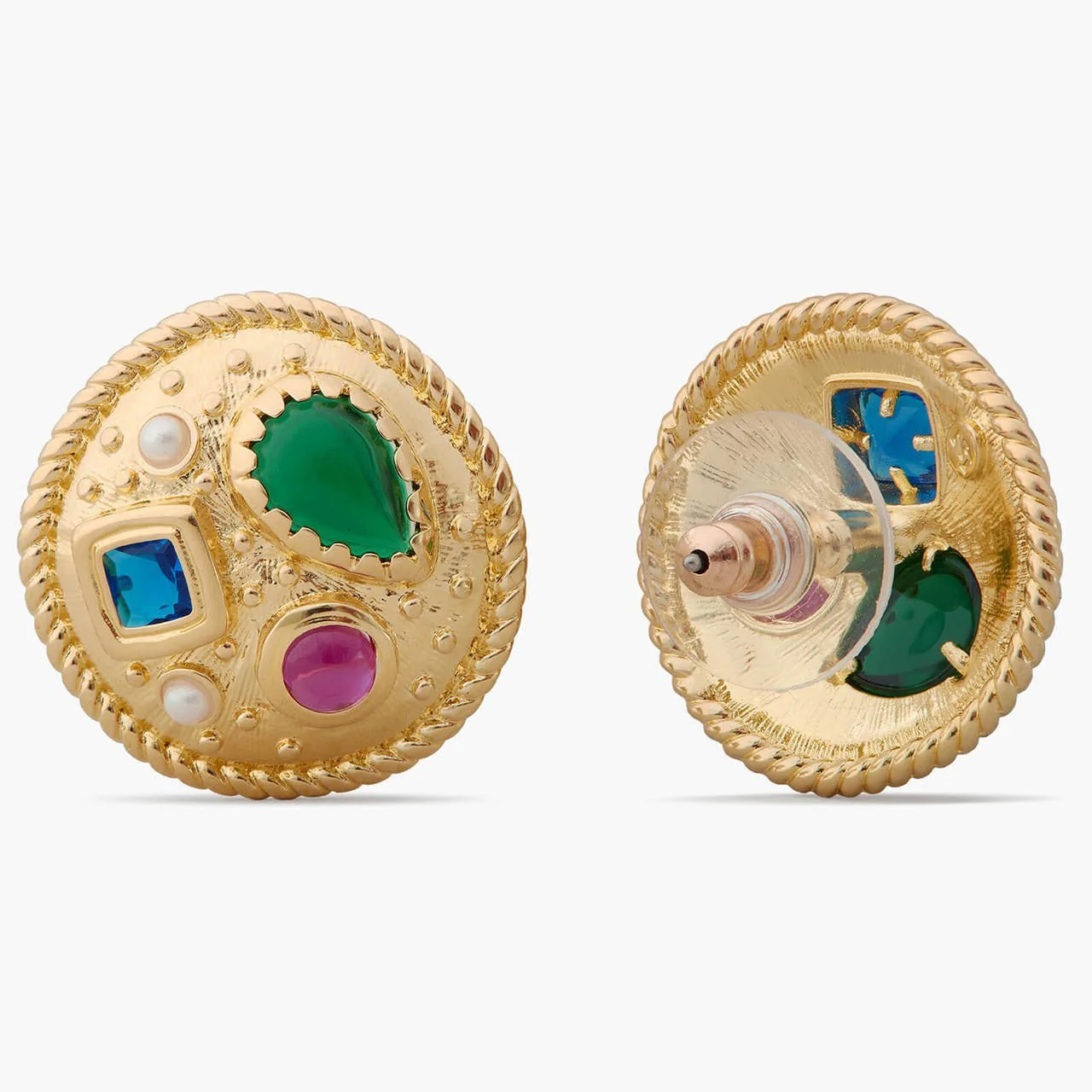 Coloured Stones Earrings | APJS1031 - Image 3