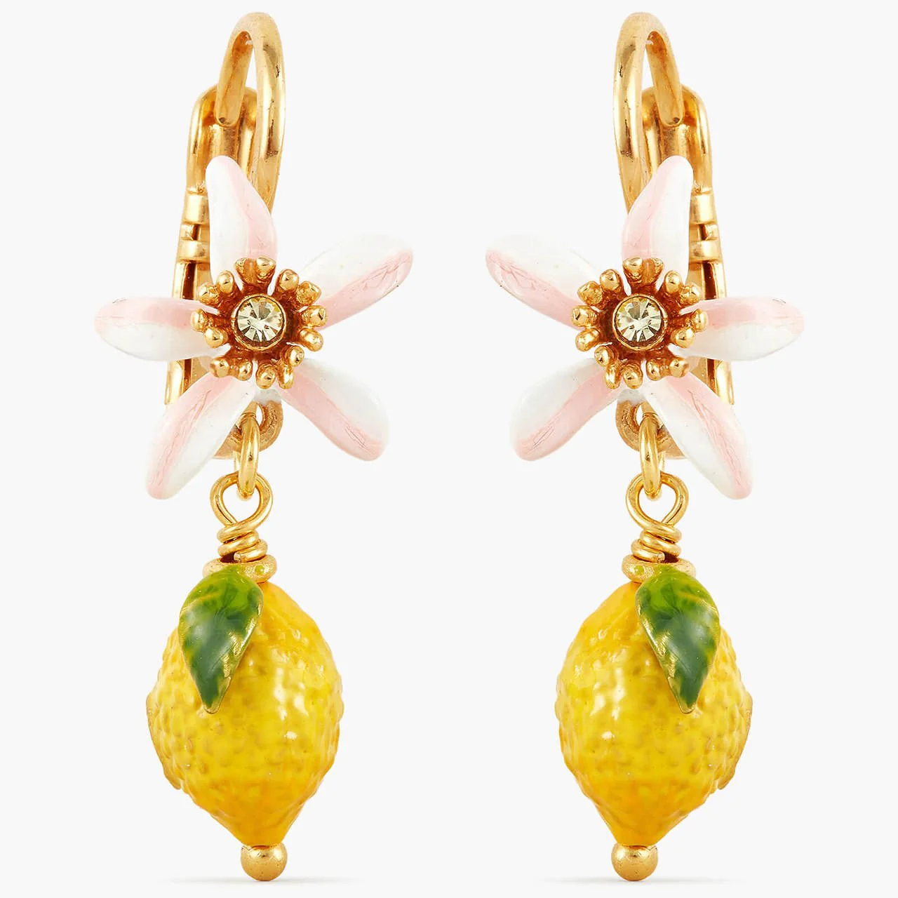 Lemon And White Flower Earrings | APMI1041 - Image 6