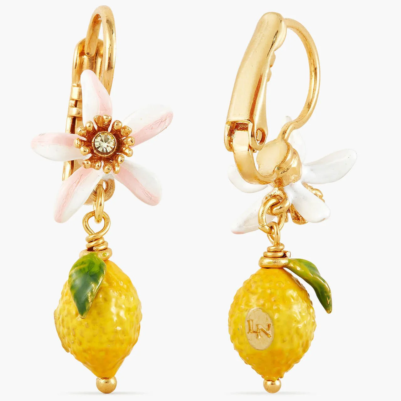 Lemon And White Flower Earrings | APMI1041 - Image 7