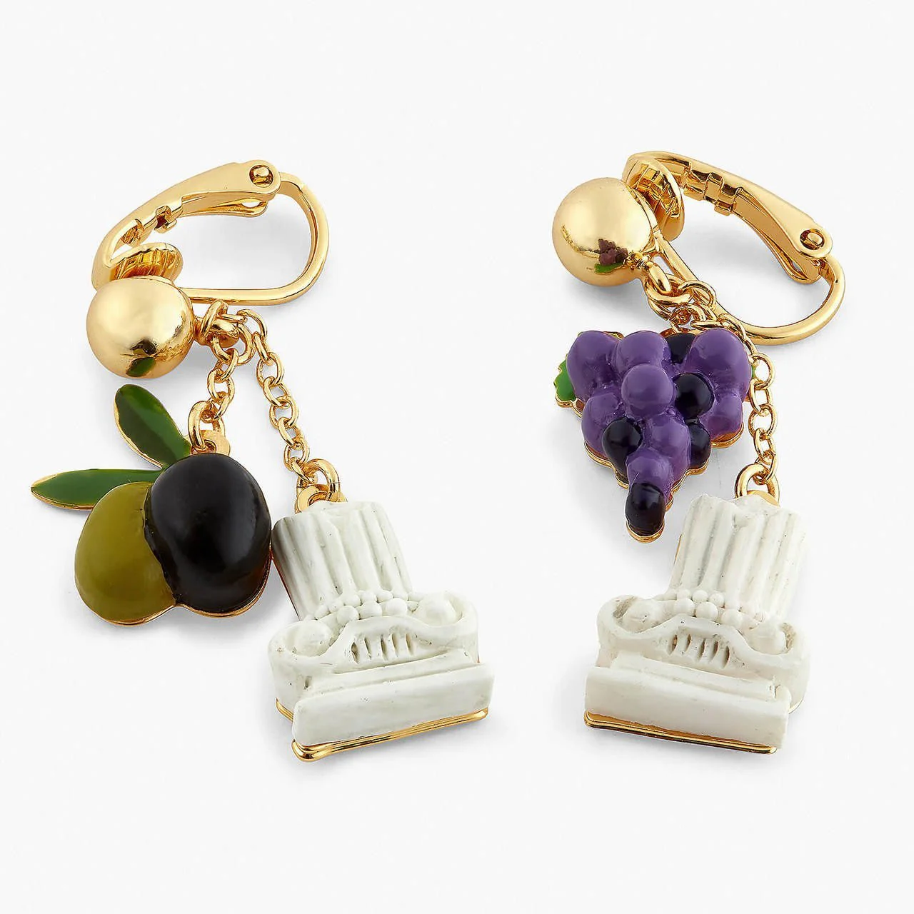 Column, Grapes And Olive Post Earrings | APPD1081 - Image 3