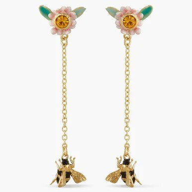 Flowers And Bees Dangling Earrings | APPP1071 - Image 5