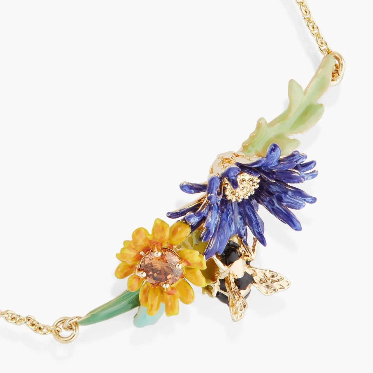 Flower And Bee Fine Bracelet | APPP2041 - Image 2