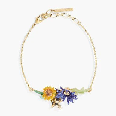 Flower And Bee Fine Bracelet | APPP2041 - Image 4