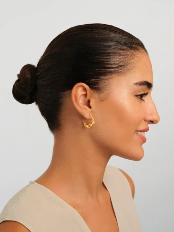 Gemini Astrological Sign Hoop Earrings | APPV1031 - Image 2